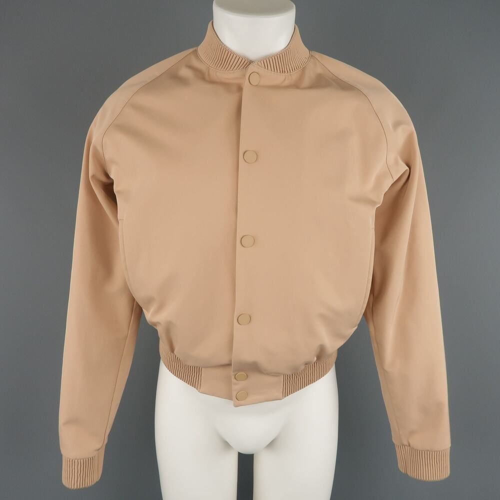 CALVIN KLEIN COLLECTION Spring 2015 Runway 38 Blush Nude Tan Bomber Jacket